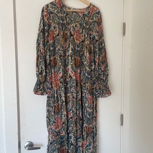 Zara midi paisley dress size xs